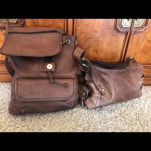 Fossil backpack and Fossil purse